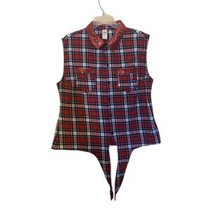 A Wish Come True Sz XLA Adult Dance Costume V2292Y Remix Cowgirl Plaid Sequins